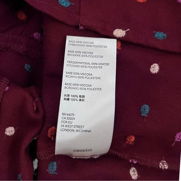 NWT Anthropologie Maeve Dottie Embroidered Blouse, Size Medium - Picture 10 of 10